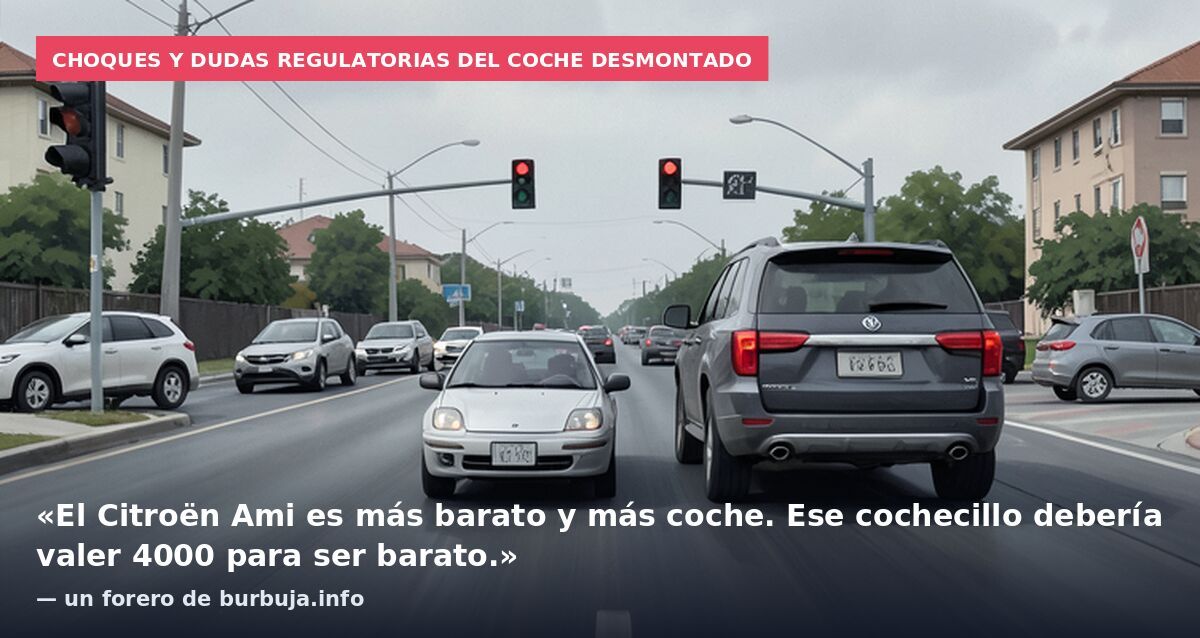 Choques y dudas regulatorias del coche desmontado: «El Citroën Ami es más barato y más coche. Ese cochecillo debería valer 4000 para ser barato.» — un forero de burbuja.info