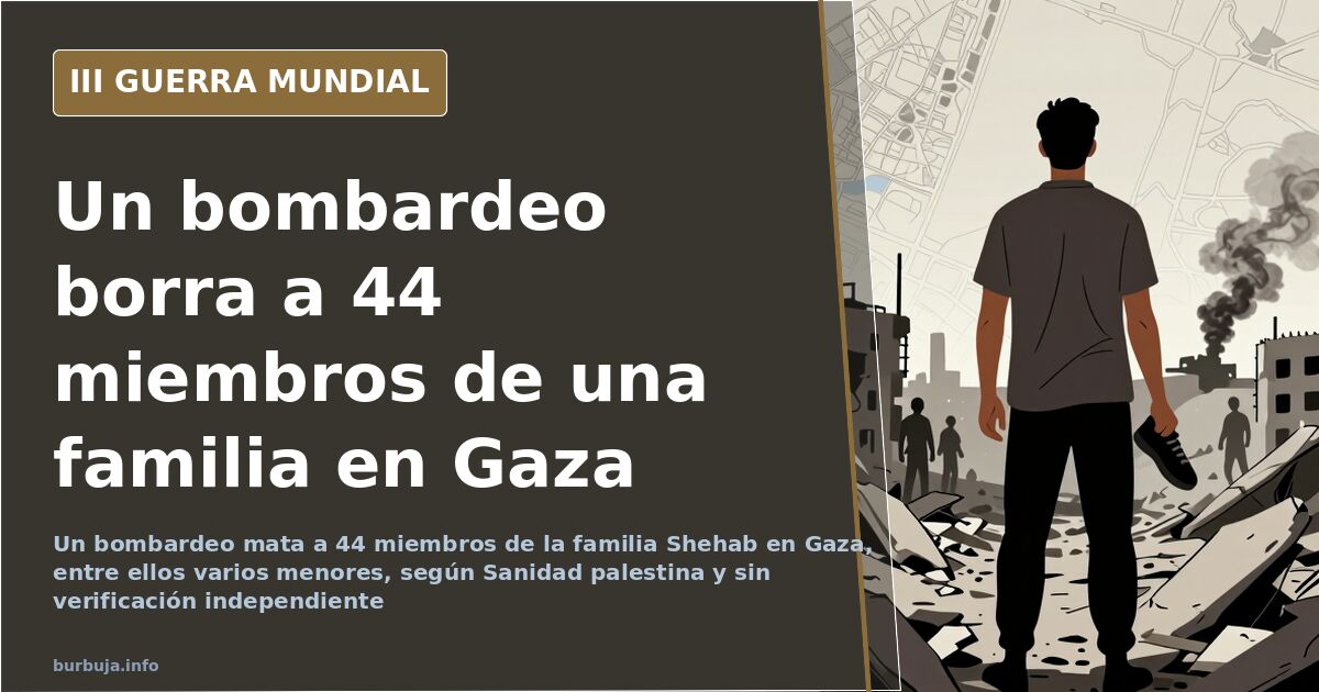 44 miembros de una misma familia muertos en un bombardeo en Gaza