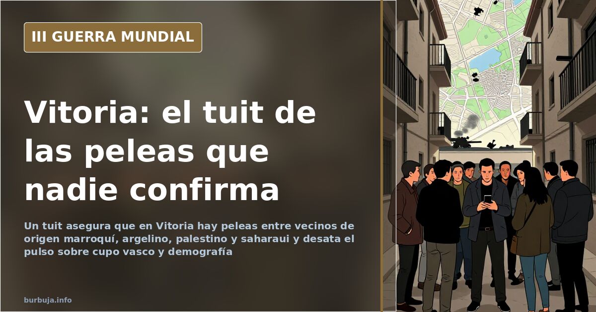 Un tuit sobre peleas en Vitoria reaviva el pulso migratorio