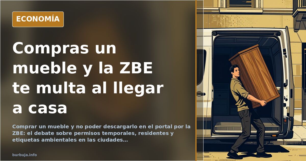 ZBE: el problema de descargar un mueble en casa