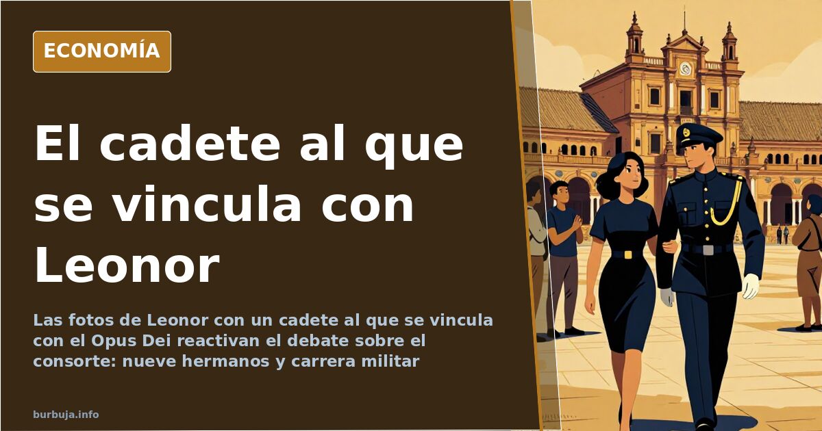 Joven cadete con uniforme militar junto a una figura femenina en un acto oficial
