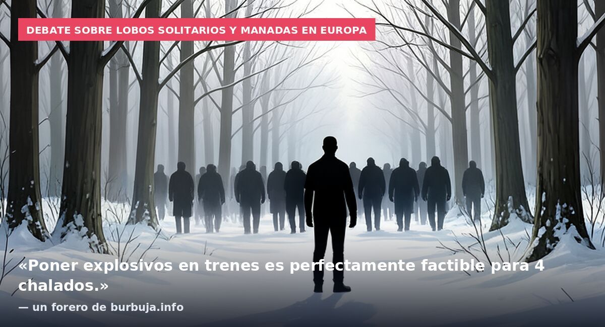 Debate sobre lobos solitarios y manadas en Europa: «Poner explosivos en trenes es perfectamente factible para 4 chalados.» — un forero de burbuja.info