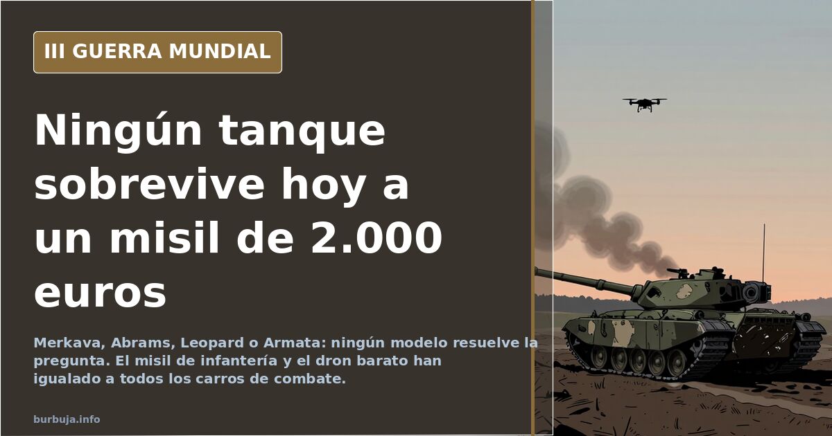 El mejor carro de combate del mundo no existe: el blindaje ya no decide