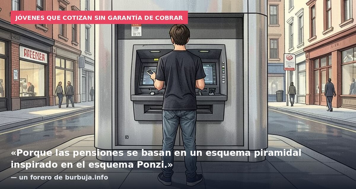 Jóvenes que cotizan sin garantía de cobrar: «Porque las pensiones se basan en un esquema piramidal inspirado en el esquema Ponzi.» — un forero de burbuja.info