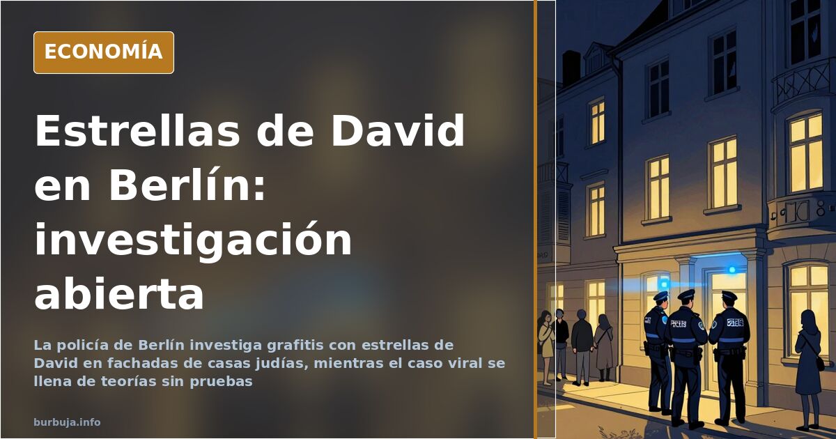 Berlín investiga las estrellas de David pintadas en casas judías