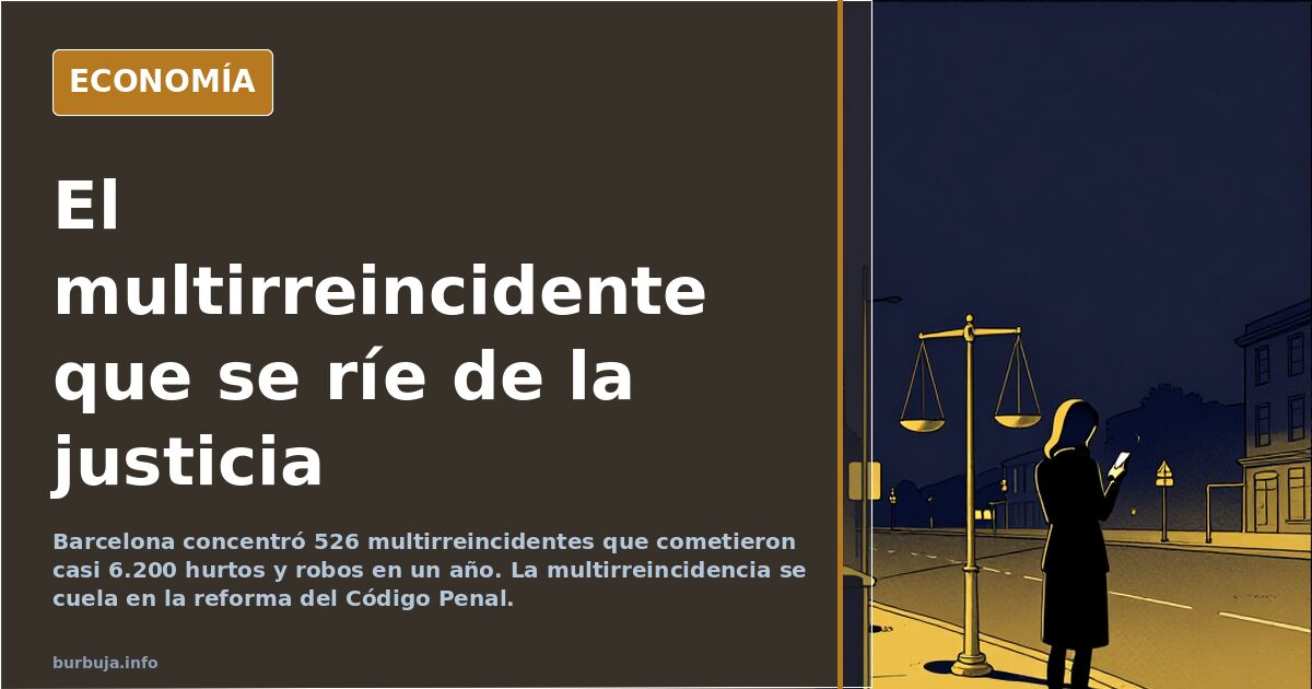 Barcelona: 526 multirreincidentes y casi 6.200 delitos en un año