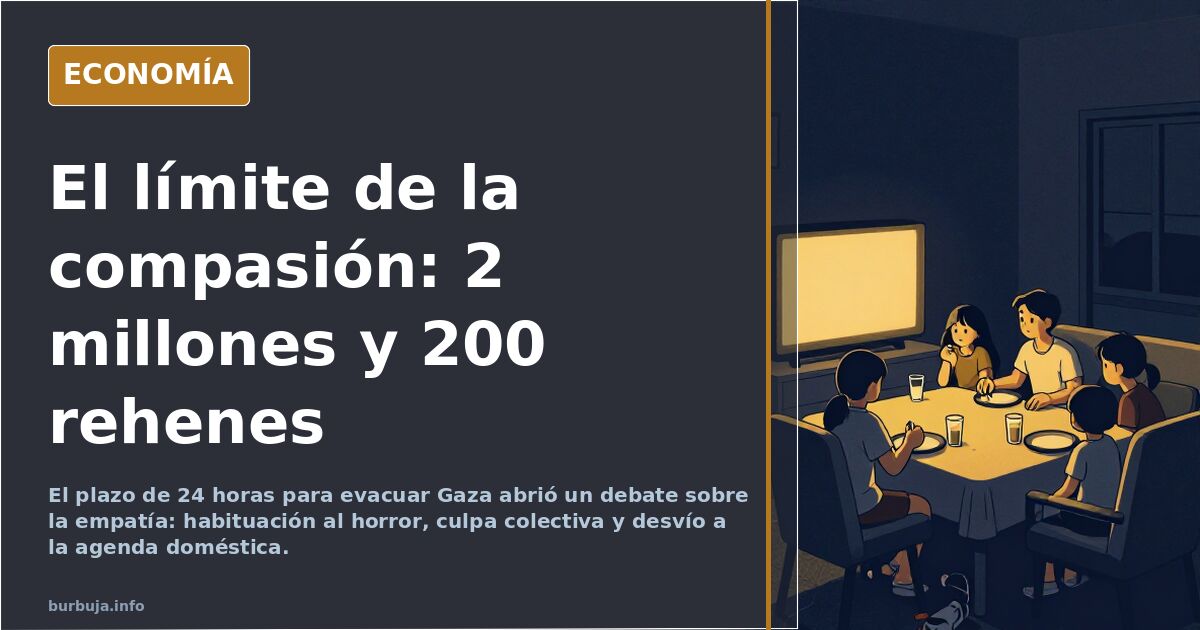 Gaza: dos millones atrapados y una empatía que se agota