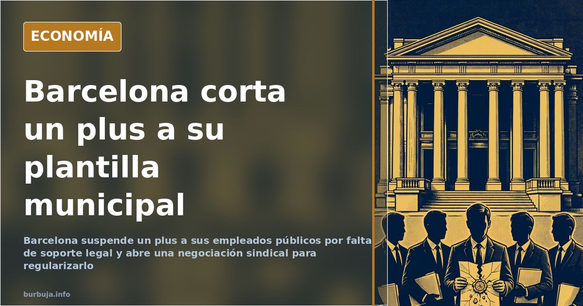 Barcelona suspende un plus a sus funcionarios sin base legal