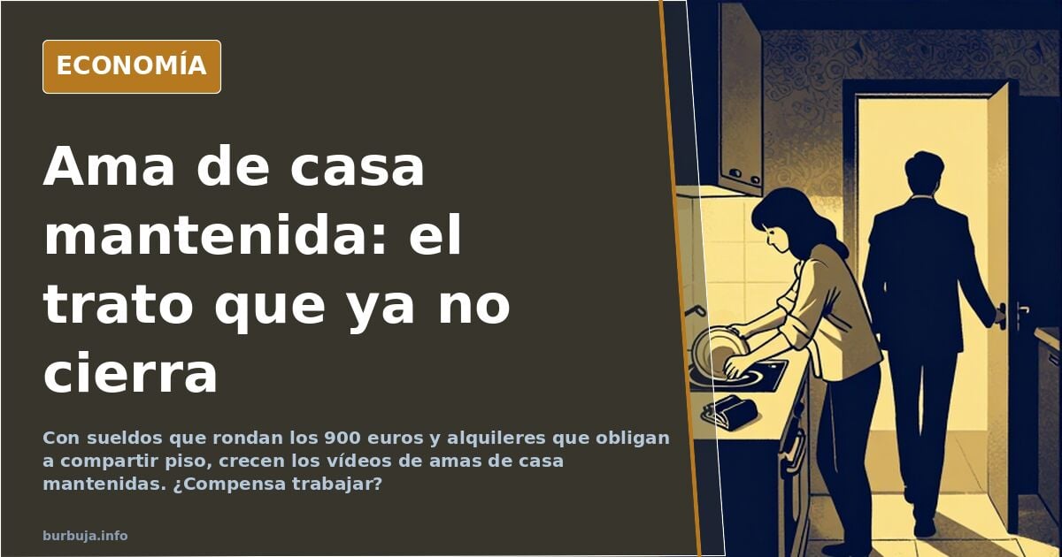 Vídeos de amas de casa mantenidas: el cálculo que no cierra