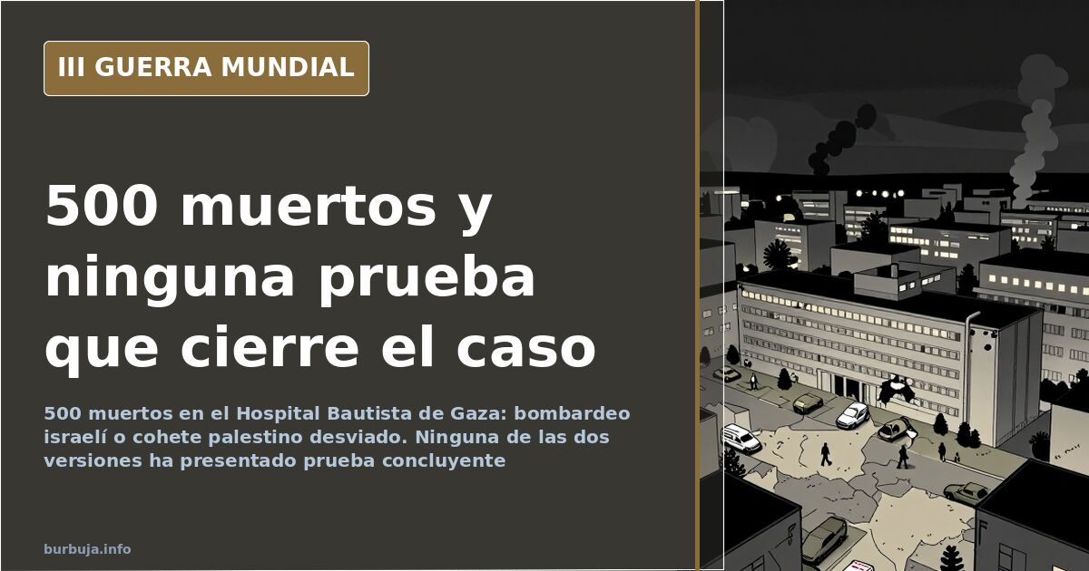Hospital de Gaza: 500 muertos y dos relatos incompatibles