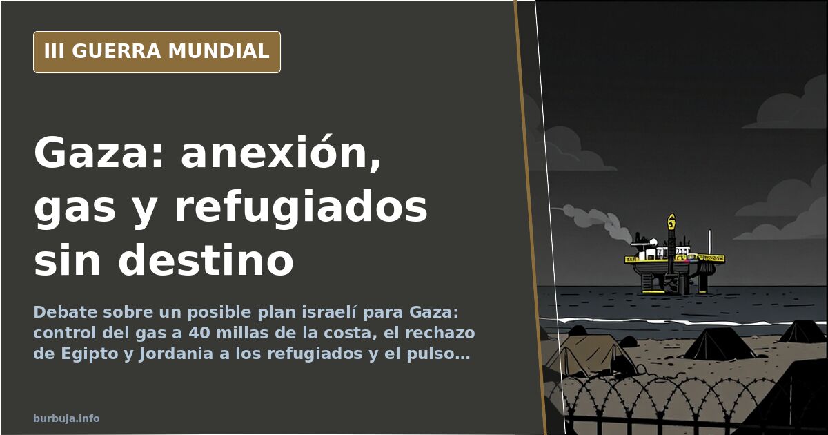 Anexión de Gaza: el gas, los refugiados y el pulso diplomático
