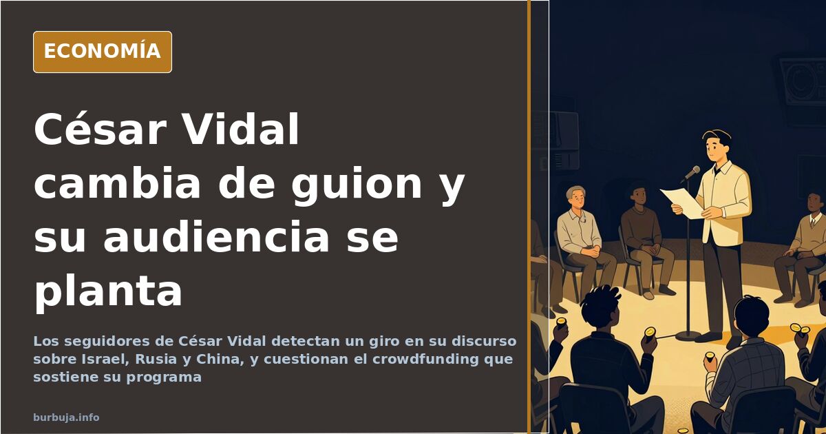 Los oyentes de César Vidal detectan un giro que no cuadra
