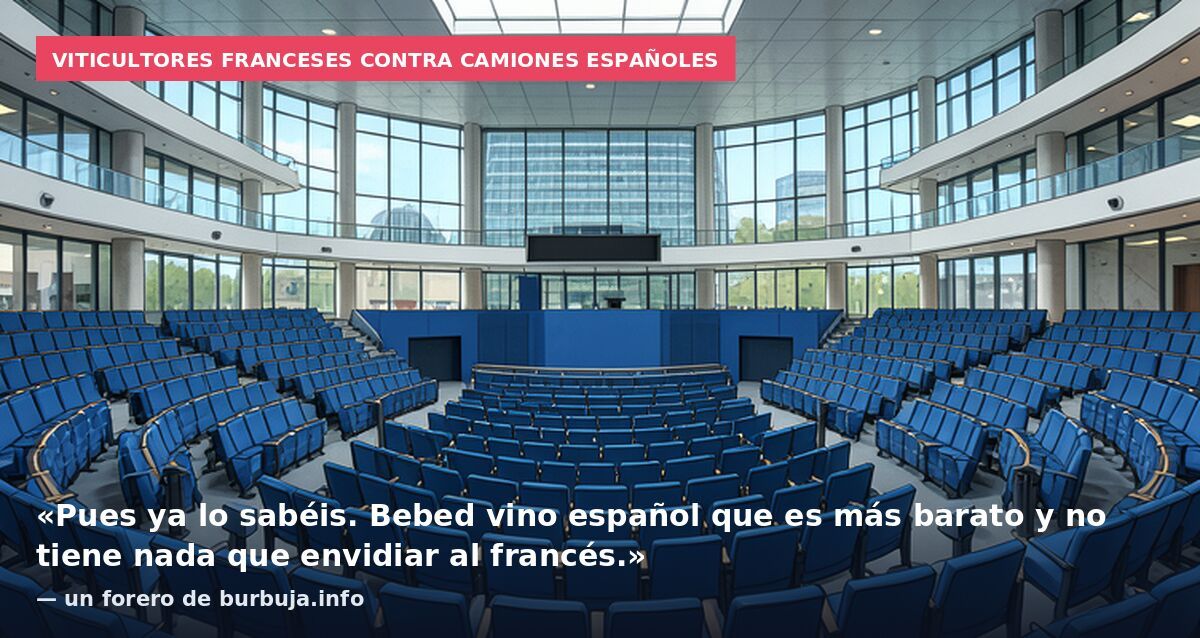 Viticultores franceses contra camiones españoles: «Pues ya lo sabéis. Bebed vino español que es más barato y no tiene nada que envidiar al francés.» — un forero de burbuja.info