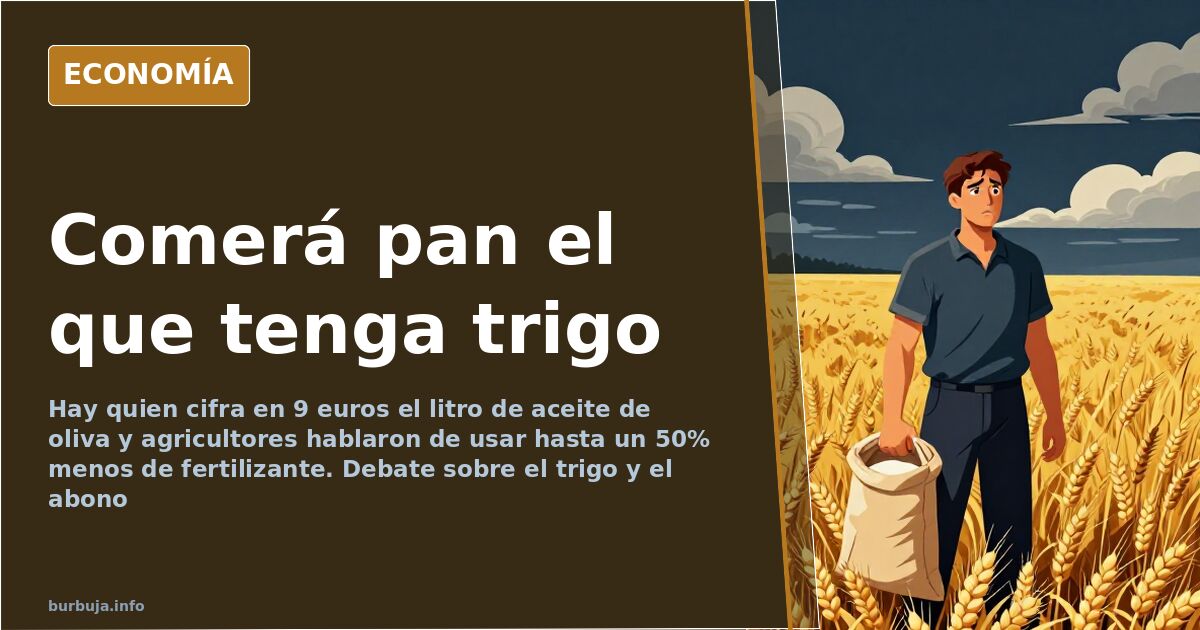 Crisis alimentaria: comerá pan el que tenga trigo