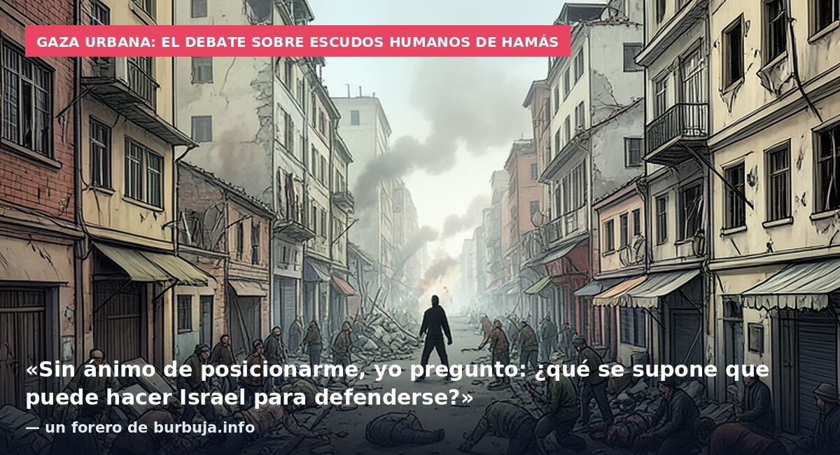 Gaza urbana: el debate sobre escudos humanos de Hamás: «Sin ánimo de posicionarme, yo pregunto: ¿qué se supone que puede hacer Israel para defenderse?» — un forero de burbuja.info