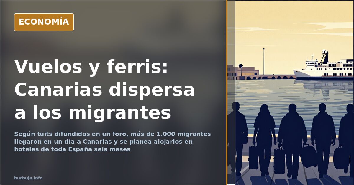 Canarias traslada migrantes a la península en vuelos y ferris