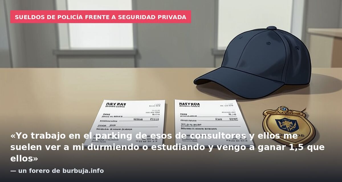 Sueldos de policía frente a seguridad privada: «Yo trabajo en el parking de esos de consultores y ellos me suelen ver a mi durmiendo o estudiando y vengo a ganar 1,5 que ellos» — un forero de burbuja.info