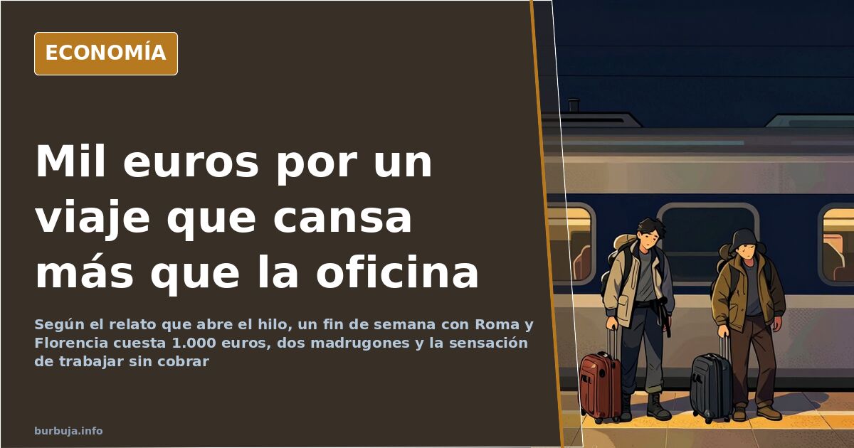 Un forero: «tortura de viaje», 1.000 euros y regreso agotado