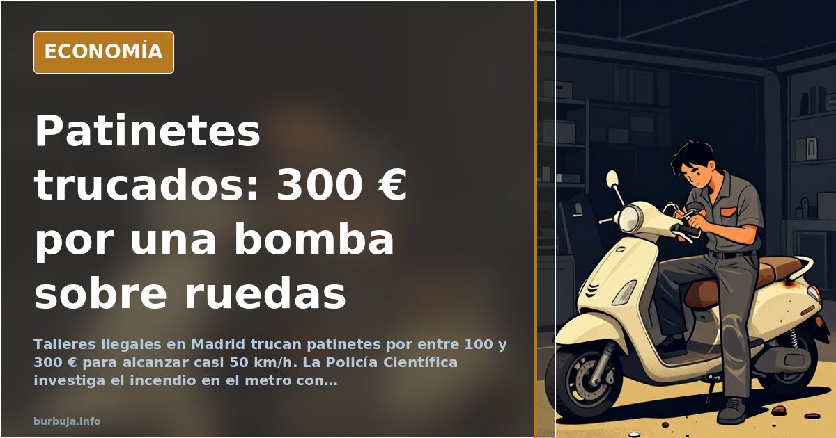 Madrid alerta de talleres ilegales que trucan patinetes: «crean bombas»