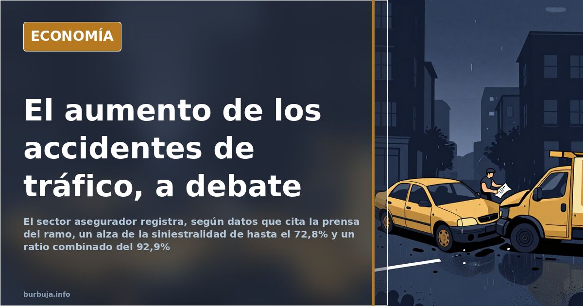 Camiones y turismos circulando con tráfico denso en una autovía, imagen ilustrativa del aumento de los accidentes de tráfico