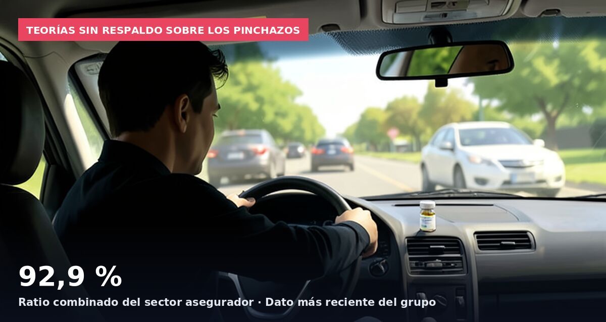Teorías sin respaldo sobre los pinchazos: 92,9 % Ratio combinado del sector asegurador · Dato más reciente del grupo