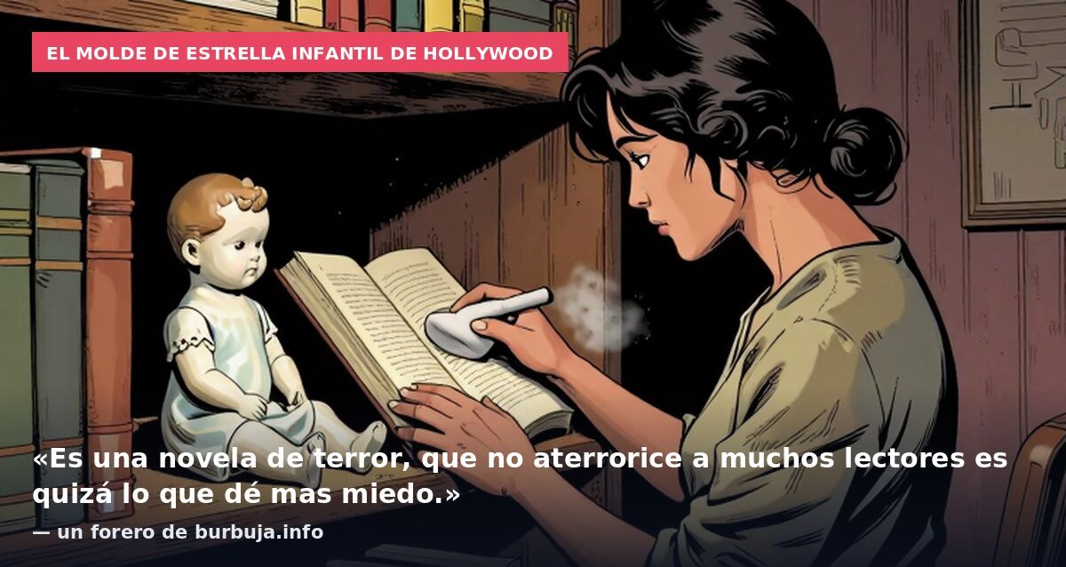 El molde de estrella infantil de Hollywood: «Es una novela de terror, que no aterrorice a muchos lectores es quizá lo que dé mas miedo.» — un forero de burbuja.info