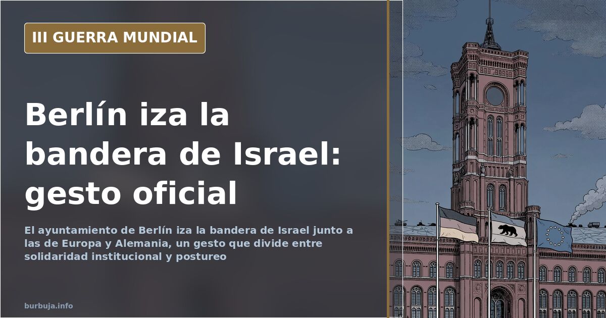 Berlín iza la bandera de Israel en su ayuntamiento