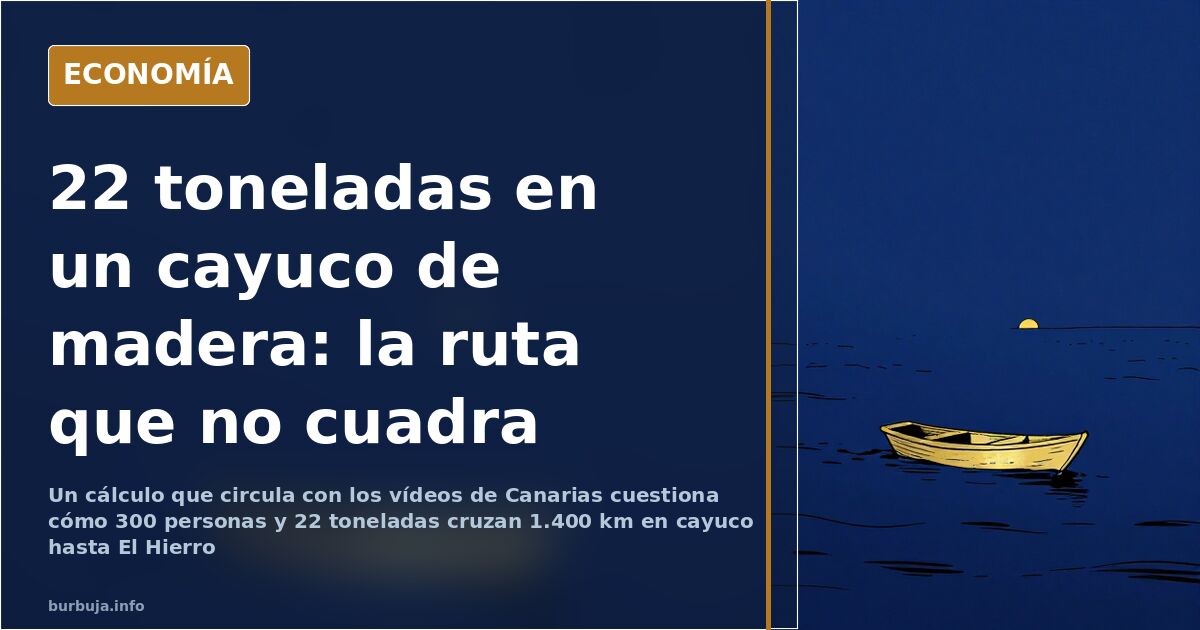 22 toneladas en un cayuco: el cálculo que no cuadra en Canarias