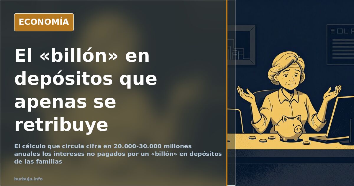 El «billón» en depósitos que la banca apenas retribuye