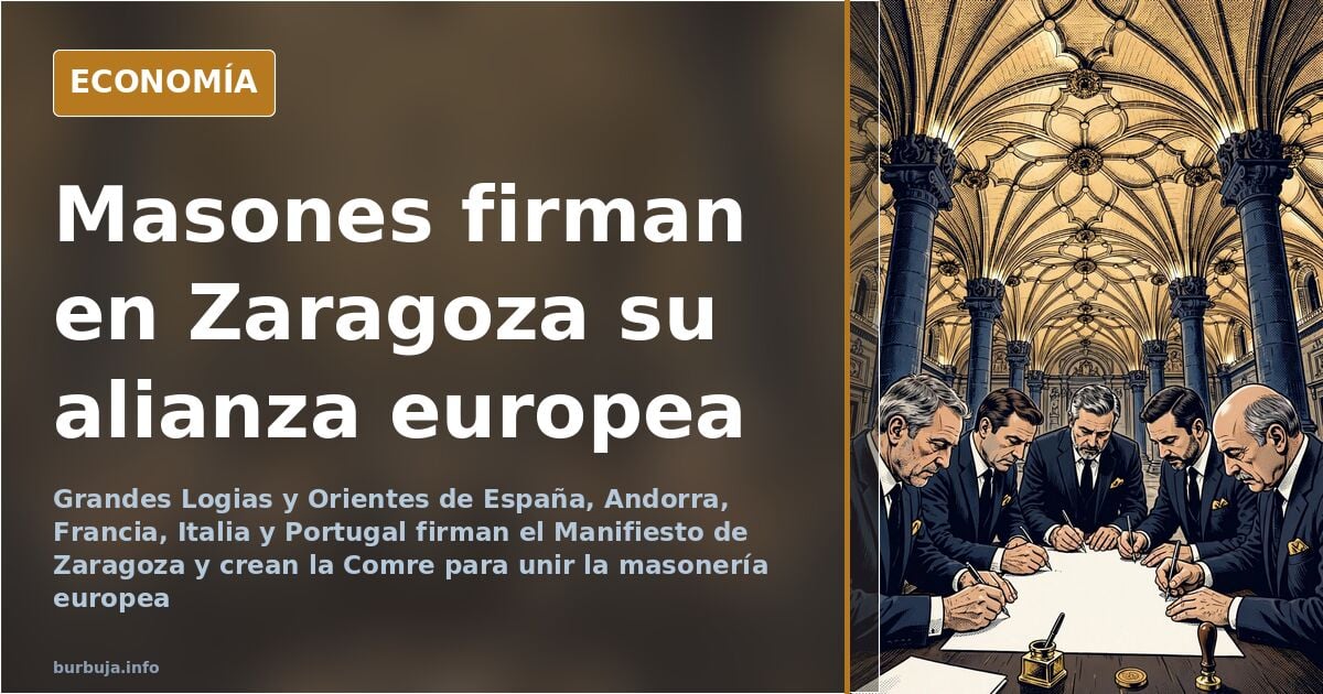 Masonería firma en Zaragoza su manifiesto por la unidad europea