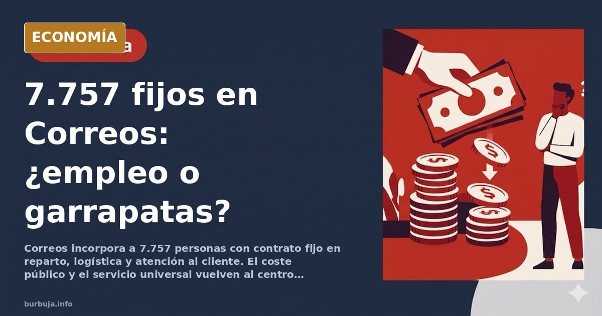 Correos fija a 7.757 trabajadores y el debate sobre su coste se reabre