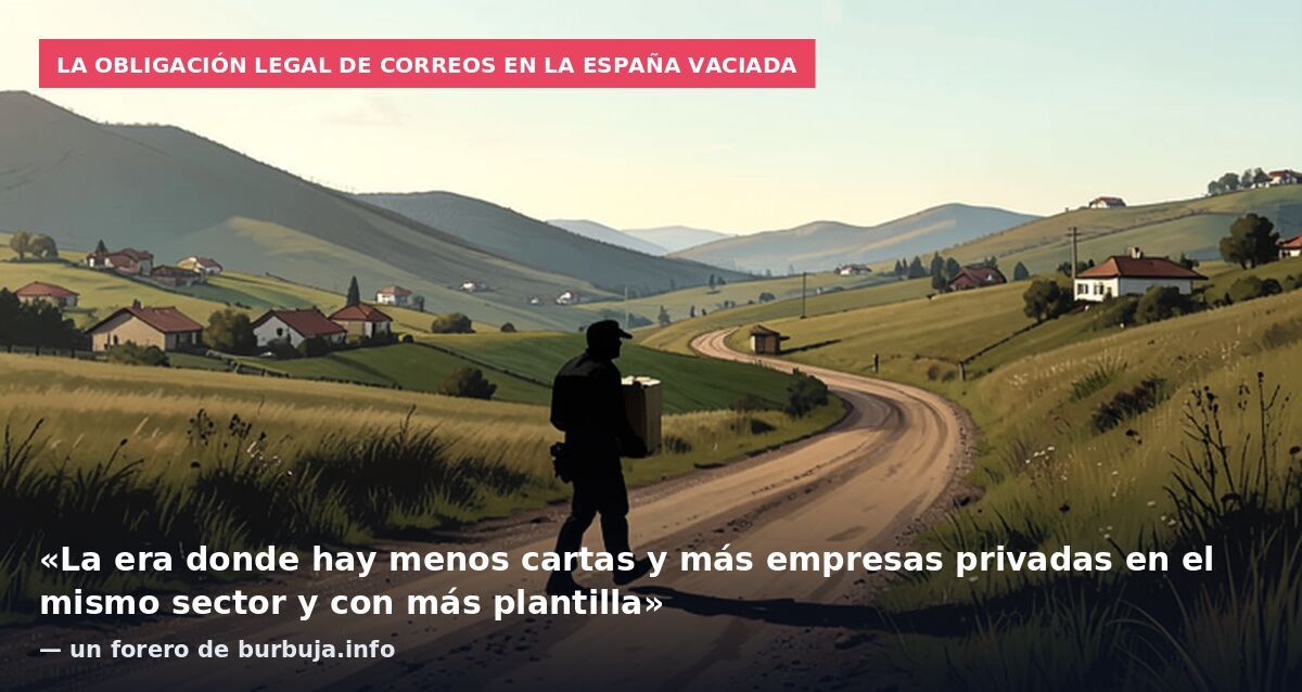 La obligación legal de Correos en la España vaciada: «La era donde hay menos cartas y más empresas privadas en el mismo sector y con más plantilla» — un forero de burbuja.info