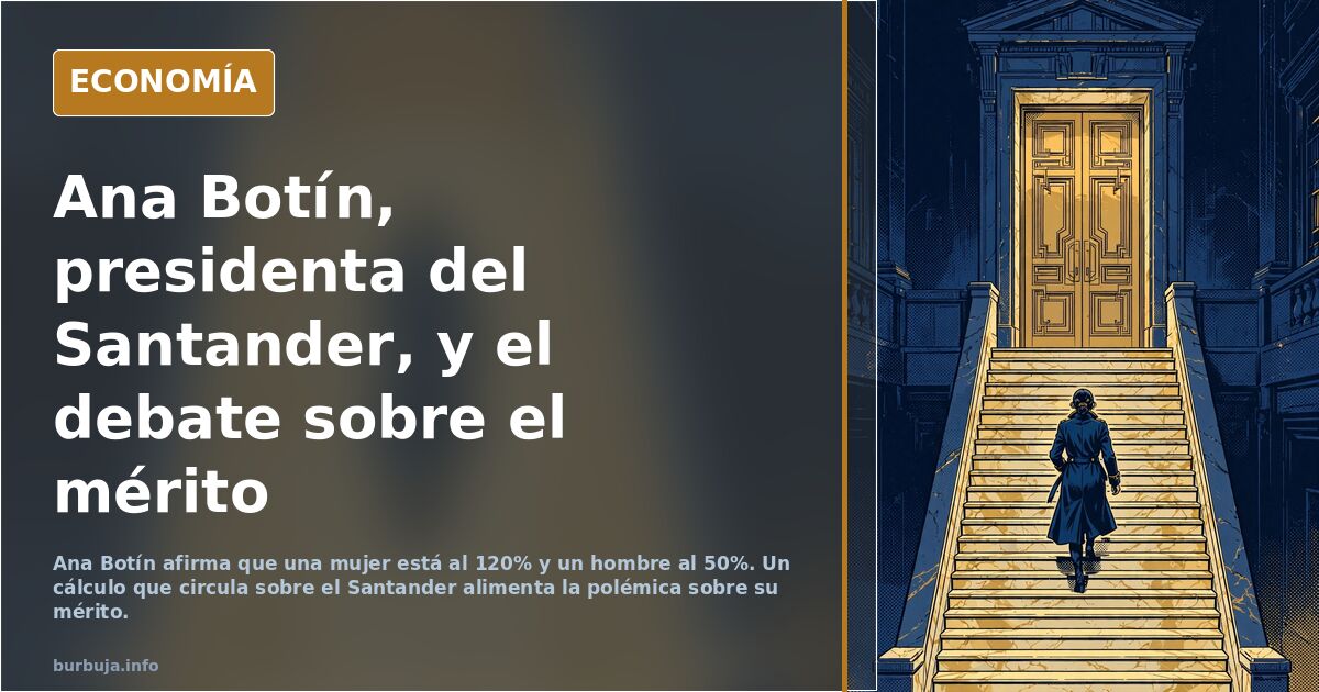Ana Botín: «la mujer, al 120%; el hombre, al 50%»