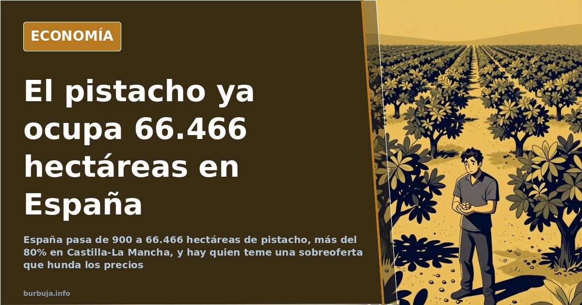 El pistacho crece 10.000 hectáreas al año en España