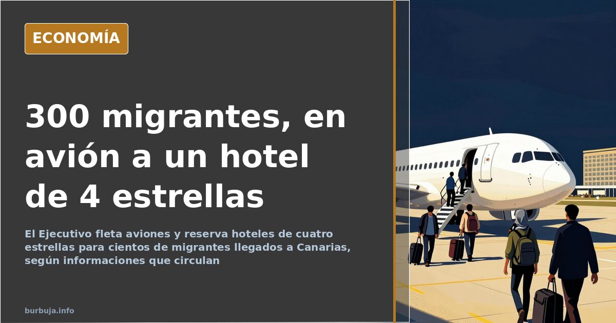 El Gobierno traslada en avión a 300 migrantes a un hotel de cuatro estrellas en Almería