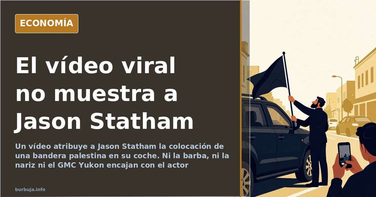 El bulo de Statham: no colocó la bandera palestina en su coche
