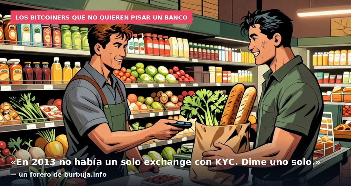 Los bitcoiners que no quieren pisar un banco: «En 2013 no había un solo exchange con KYC. Dime uno solo.» — un forero de burbuja.info
