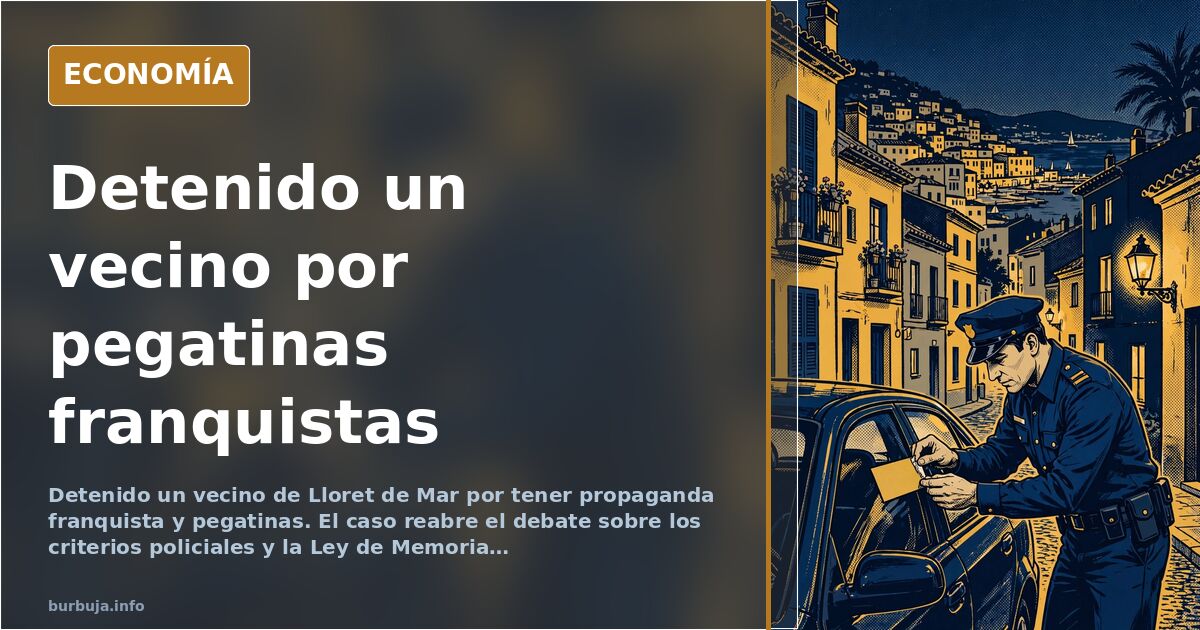 Detenido en Lloret un vecino por propaganda franquista