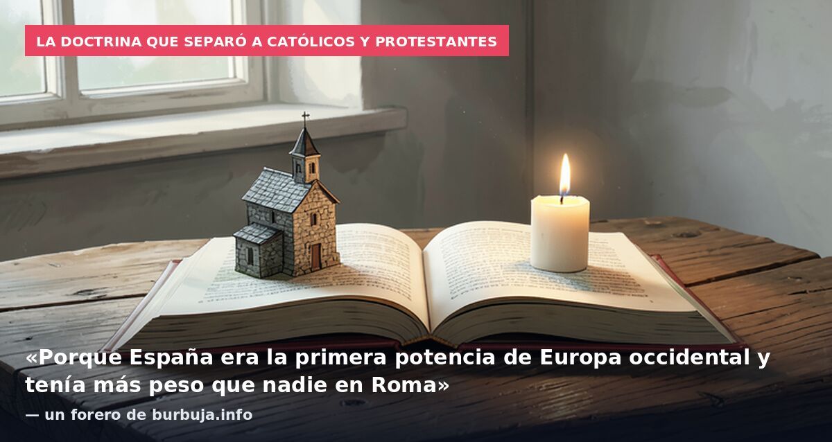 La doctrina que separó a católicos y protestantes: «Porque España era la primera potencia de Europa occidental y tenía más peso que nadie en Roma» — un forero de burbuja.info