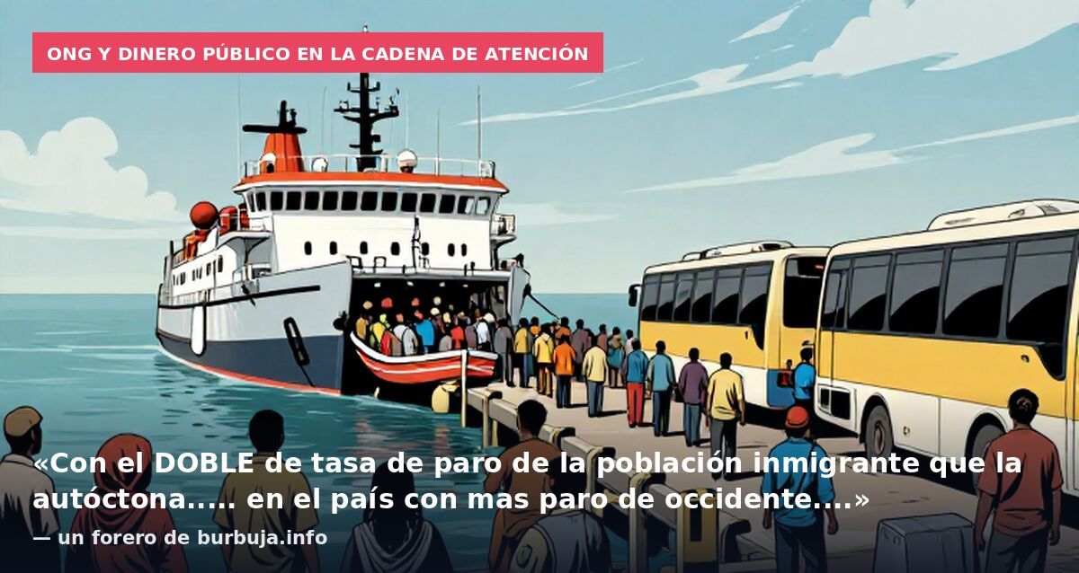 ONG y dinero público en la cadena de atención: «Con el DOBLE de tasa de paro de la población inmigrante que la autóctona..... en el país con mas paro de occidente....» — un forero de burbuja.info