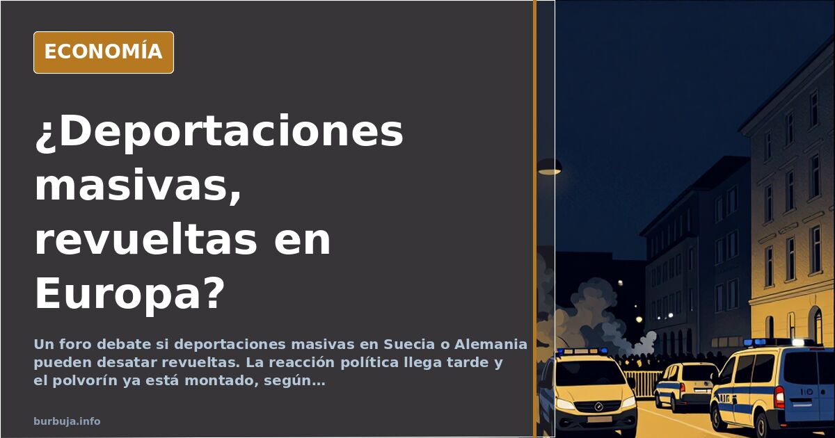 Debate sobre deportaciones y revueltas en Europa