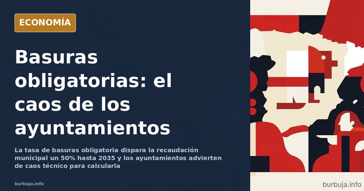 Contenedores de recogida de basura en una calle de un municipio español ante la nueva tasa de basuras obligatoria