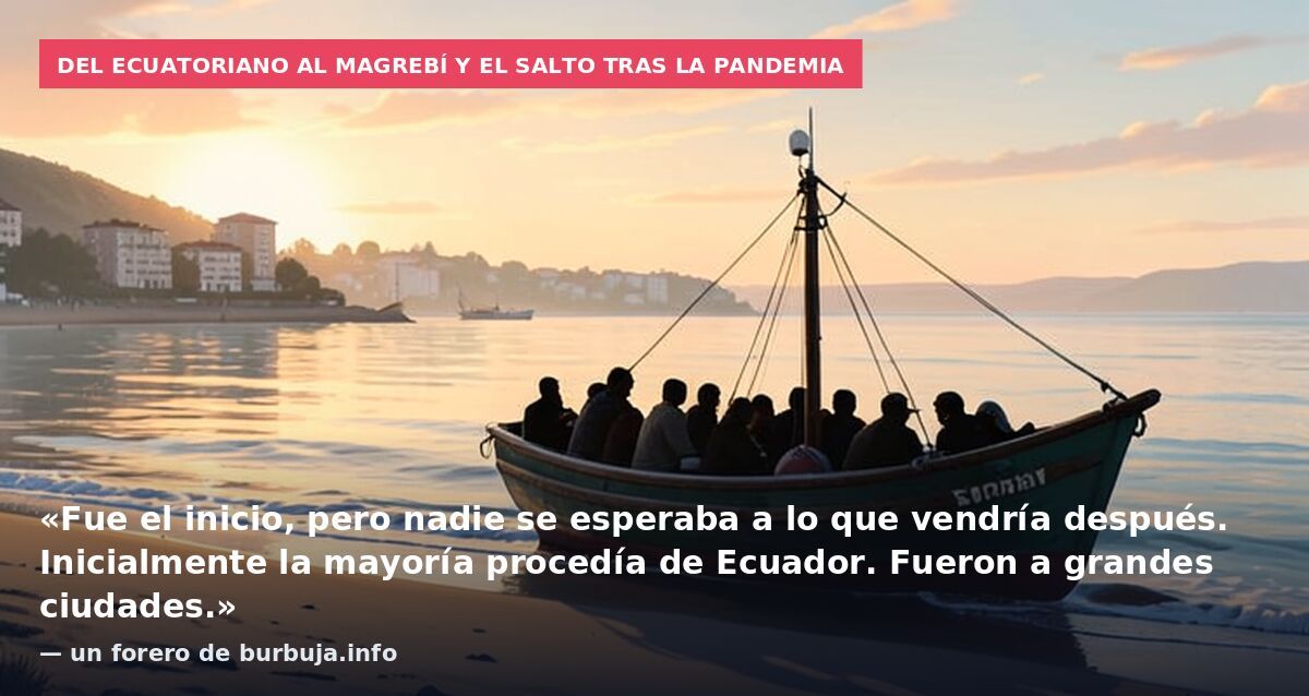 Del ecuatoriano al magrebí y el salto tras la pandemia: «Fue el inicio, pero nadie se esperaba a lo que vendría después. Inicialmente la mayoría procedía de Ecuador. Fueron a grandes ciudades.» — un forero de burbuja.info