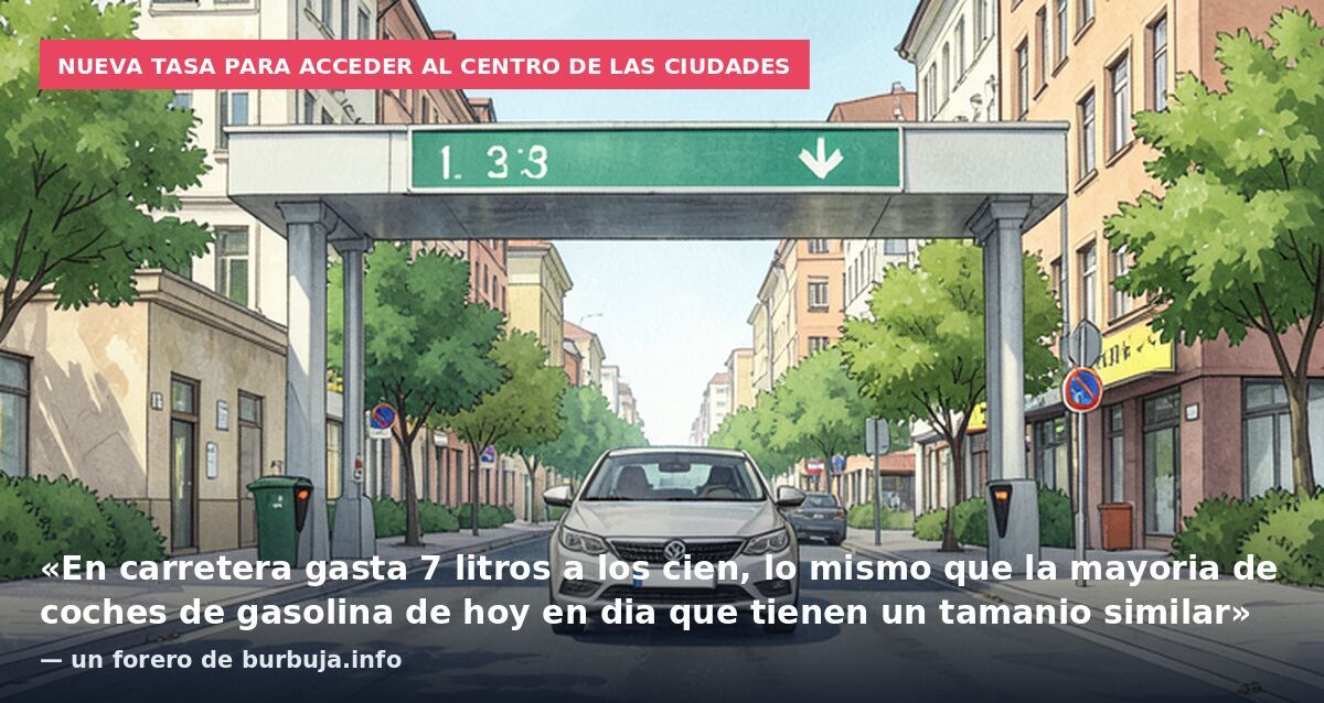 Nueva tasa para acceder al centro de las ciudades: «En carretera gasta 7 litros a los cien, lo mismo que la mayoria de coches de gasolina de hoy en dia que tienen un tamanio similar» — un forero de burbuja.info