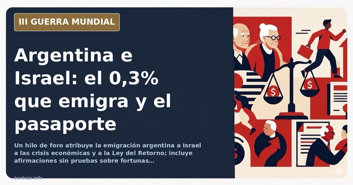 Debate en foro sobre por qué emigran argentinos a Israel