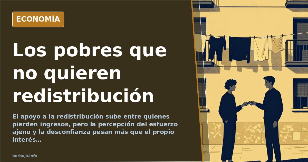 Ilustración editorial sobre redistribución de la riqueza con monedas y una balanza en tonos azul marino y dorado