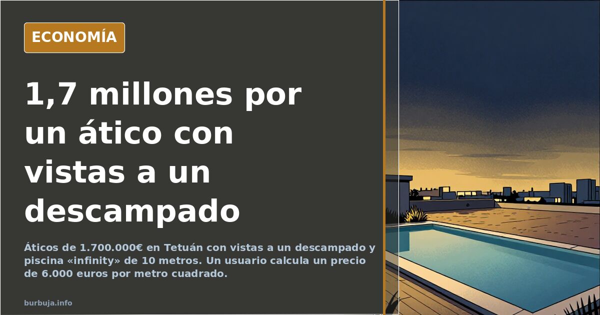 Pisos de 1.700.000€ en Tetuán con vistas a un descampado