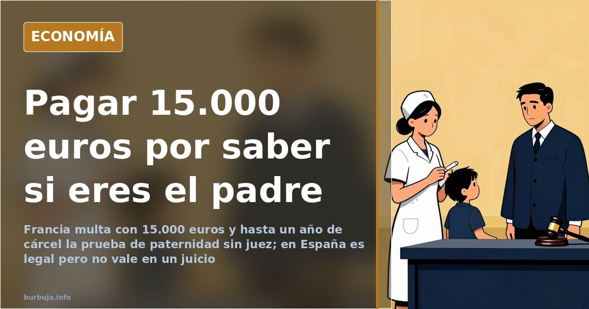 Francia castiga con 15.000 euros la prueba de paternidad sin juez