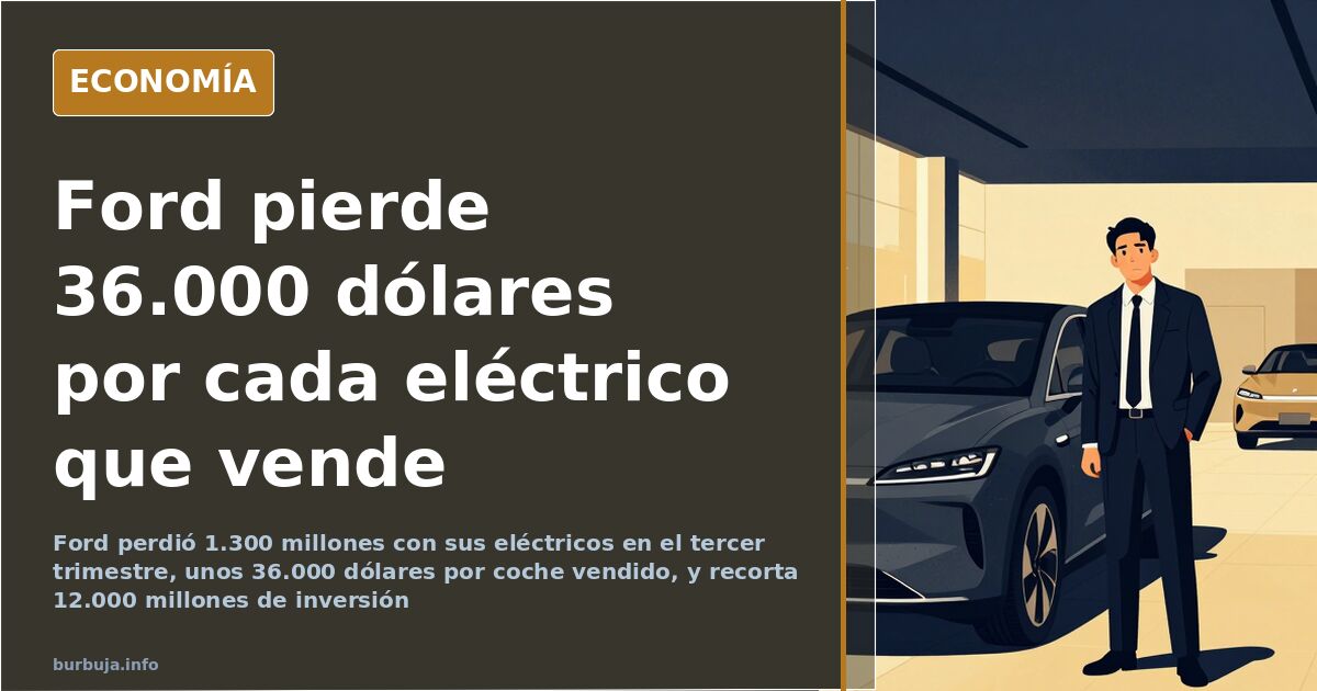 Ford pierde 36.000 dólares por cada eléctrico vendido y frena su inversión