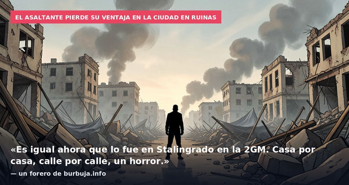 El asaltante pierde su ventaja en la ciudad en ruinas: «Es igual ahora que lo fue en Stalingrado en la 2GM. Casa por casa, calle por calle, un horror.» — un forero de burbuja.info